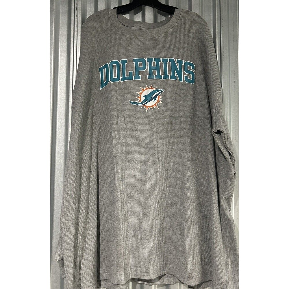 Miami Dolphins Thermal Long Sleeve T-Shirt Waffleknit Fanatics NFL NWT 4XL